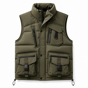 <b>Men's</b> Warm Outdoor Vest Insulated Quilted Puffer Sleeveless <b>Jacket</b> for Camping Hiking and Casual Wear - Product Image 2