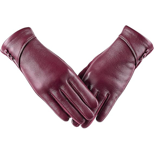 Premium Fashion Leather <b>Gloves</b> For Men With Warm <b>Wool</b> Lining And Touchscreen Compatible Fingertips For Winter Driving - Product Image 1