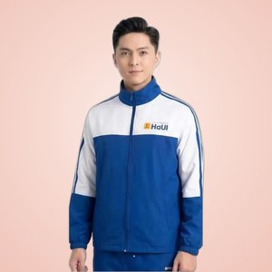 Conjunto de Chándal Universitario HaUI para Hombre, Azul y Blanco, de Lujo y Alta Calidad - Product Image 1