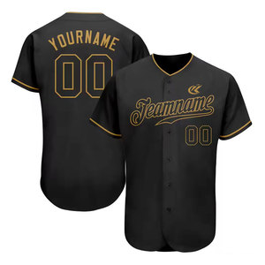 Maillot de baseball d'été à manches courtes en tissu respirant personnalisable de qualité supérieure avec un design élégant - Product Image 1