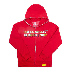 Sudadera con capucha holgada informal estilo streetwear para hombre, de tejido grueso de 450 GSM, con estampado de calavera y diseño 'That's a Awful Lot of Cough Syrup' - Product Image 5