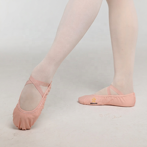 MBAANI Soft Ballet <b>Shoes</b> Women Satin Upper Cotton Lining Rubber Sole Flat Dance Training Footwear - Product Image 1