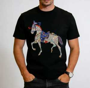 Service OEM T-shirt Homme Tendance Oversize avec Strass Personnalisés Nouvelle Collection Décontractée 2026 USA et Europe Qualité Supérieure - Product Image 1