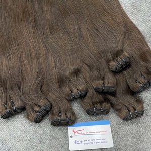 Best <b>Selling</b> 2026 Raw Hair Bundle Vietnamese Human Hair Natural Straight Brown Weft Hair Extensions Double Drawn Bulk Price - Product Image 4