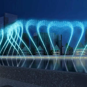 Fuente de Aireación Flotante para Exteriores de Gran Tamaño y Calidad Premium, con Chorro Alto, Pantalla LED, Iluminada, Moderna, de Acero Inoxidable Pulido para Jardín - Product Image 1