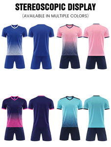 ชุดเสื้อฟุตบอลซับลิเมชั่นแบบกำหนดเองสำหรับเด็กผู้ชาย สีแดงดำไล่เฉดสี ระบายอากาศได้ดี ชุดฝึกซ้อมและแข่งขันสำหรับเด็ก - Product Image 3