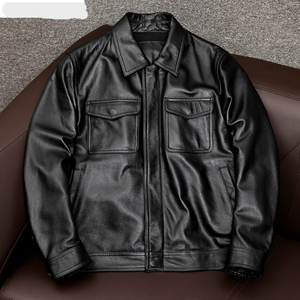 <b>Women's</b> Genuine Leather Sheep Skin Varsity <b>Jacket</b> Woven Waterproof <b>Summer</b> Winter Moto Biker Style Full Sleeve Zipper Coat - Product Image 3