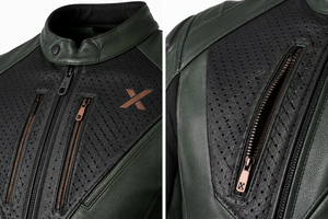 Combinaison de moto en cuir une pièce toutes saisons |   Noir Vert |   Fabricant OEM ODM |   Qualité de conception haut de gamme |   Vêtements de course - Product Image 4