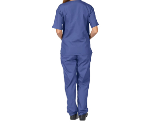 Women's Blue <b>Scrub</b> <b>Set</b> V-Neck Medical Clothing Manufacturers Short Sleeves Breathable Medical Disposable <b>Scrub</b> Suit <b>Set</b> - Product Image 1