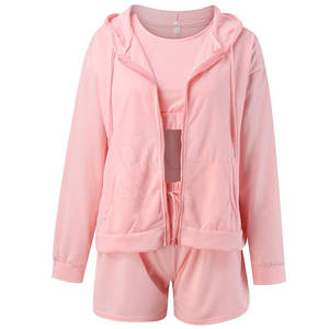 Ensemble décontracté pour femmes : sweat à capuche et short, personnalisable, haute qualité, respirant, écologique, polyester/coton, vente en gros - Product Image 5