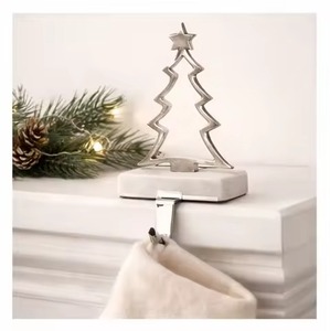 Handmade Festive <b>Stocking</b> Hook Metal Ornament for Seasonal Interiors - Product Image 1
