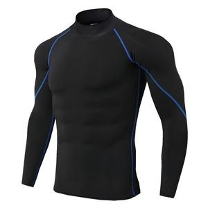 High Quality Custom Men's Long Sleeve Gym <b>Compression</b> <b>Shirt</b> Custom Printed Pattern Knitted Fabric Active Tops T-<b>Shirts</b> for Men's - Product Image 6