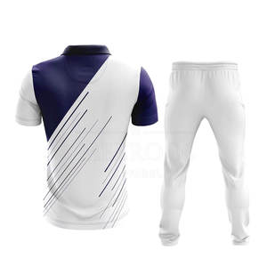 Dernier design, uniforme de cricket d'équipe personnalisé imprimé, maillot à manches courtes en maille respirante, pantalon à taille élastique, séchage rapide 100% - Product Image 1