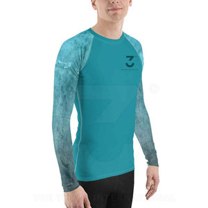 เสื้อแรชการ์ดแขนยาวสำหรับผู้ชาย พิมพ์ลายพรีเมียม ออกแบบเองได้ ระบายเหงื่อได้ดี ผลิตจากผ้าสแปนเด็กซ์/โพลีเอสเตอร์ ชุดกีฬาสำหรับมืออาชีพ รับผลิตแบบ OEM - Product Image 2