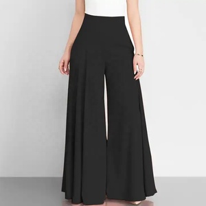 Women High Waist Wide Leg Pants Casual Loose Fit Trousers Breathable Soft Fabric Elegant <b>Flowy</b> Design Daily Wear Fashion - Product Image 4