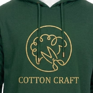 Sweat-shirt à capuche en coton pour homme, logo brodé, molleton vert, vêtement décontracté pour l'automne - Product Image 5