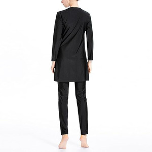 <b>Modest</b> Eco-Friendly Breathable Quick Dry Lightweight Long Sleeve Knee Length Gym Wear Muslim Women Active Fitness Clothing Solid - Product Image 4