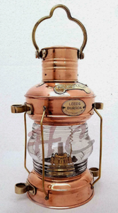 Lámpara de aceite Leeds Burton, linterna náutica de latón de 14 pulgadas con diseño de barco - Product Image 3