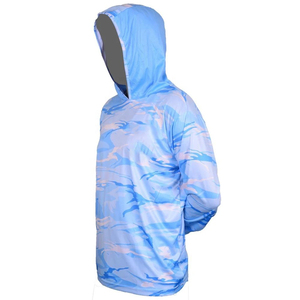 Sweat à capuche de pêche pour la pêche en bord de mer UPF50 Imprimé Imperméable Coupe-vent Respirant 100% - Product Image 1