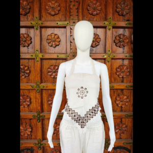 Top Corto Casual Bohemio para Mujer, Bordado, de Algodón Tejido, con Cuello Halter y Espalda Descubierta, Diseños Personalizados ODM, para Todas las Temporadas - Product Image 2