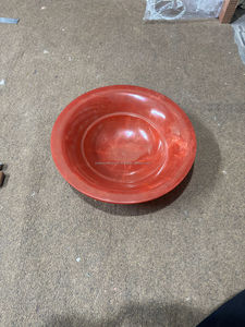 Modern <b>Marble</b>-Look Resin Bowl <b>Set</b> Best Quality Polished and Sustainable Design Food Safe for Parties Fruits Includes Plate - Product Image 6