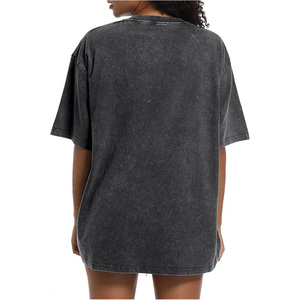 Camiseta Unisex Rosa de Corte Holgado con Hombros Caídos, Color Sólido, Manga Corta, Cuello Redondo, Tejido de Algodón Ecológico, Primavera Verano - Product Image 4