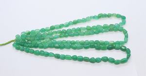 Perles de calcédoine verte naturelle lisses en forme de pépite 6-7MM, perles de pierres précieuses de calcédoine naturelle lisse et polie - Product Image 4