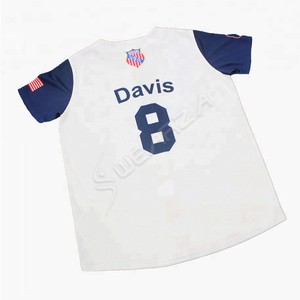 Maillot de baseball sublimé de haute qualité pour joueur professionnel, fabriqué aux États-Unis, à vendre. Nom, numéro et logo brodés personnalisés. - Product Image 5