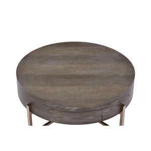 Light <b>Brown</b> and Champagne 1-Drawer Coffee <b>Table</b> - Product Image 5