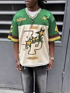 เสื้อเจอร์ซีย์ตาข่ายวินเทจปี 2026 ลายดาว Y2K สไตล์สตรีทแวร์โอเวอร์ไซส์ ยูนิเซ็กส์ เสื้อกีฬาย้อนยุค ขายส่ง OEM - Product Image 5