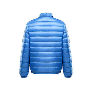 Blouson matelassé personnalisé pour homme en coton brillant, avec empiècements sur le devant, coupe-vent, respirant, col montant, idéal pour l'automne, OEM - Product Image 6