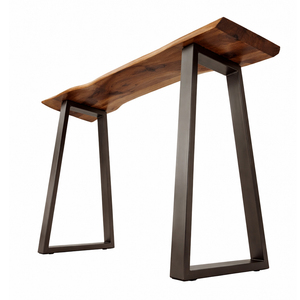 Mesa Consola Delgada de Lujo para Entrada, Moderna, Ecológica, Duradera, de Madera de Teca Sólida, con Patas de Metal, para Sala de Estar - Product Image 2