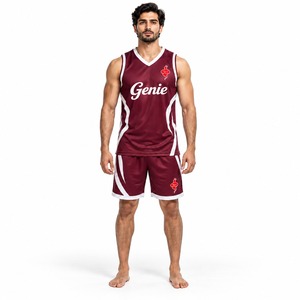 Ropa Deportiva Transpirable y Ligera para Entrenamiento, Competencia, Práctica, Ejercicio, Baloncesto, Uniforme de Equipo Atlético, Jersey y Pantalones Cortos - Product Image 1