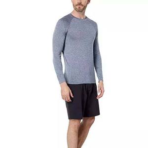 Men's XL Size <b>Thermal</b> Compression Athletic Workout Shirt Long Sleeve Breathable Lightweight Base Layer Solid Color Rash Washed - Product Image 2