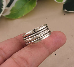 Minimalist 925 Sterling <b>Silver</b> Bezel Setting Band <b>Ring</b> Plain <b>Silver</b> Finger <b>Rings</b> Women <b>Men</b> High Polished Stackable Jewelry - Product Image 4