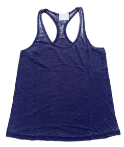 Débardeur décontracté pour femme, sans manches, col rond, couleur unie, 100% coton, teint en pièce - Product Image 1