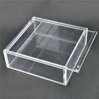 Boîte de rangement à charnières en acrylique moderne, durable et luxueuse, multi-usages, contenants transparents faits à la main, personnalisés, pour bijoux