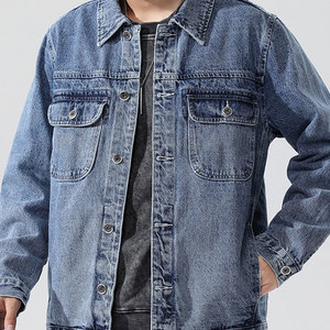 Vestes en jean pour hommes, design stylé avec logo personnalisé, streetwear, vêtements tendance, vente en ligne, veste d'hiver - Product Image 5