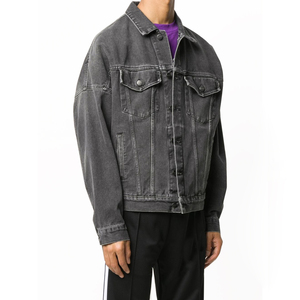 Veste en jean pour homme de haute qualité, best-seller, pour l'automne et l'hiver, veste en jean brodée avec impression DTG, pour la mode - Product Image 3