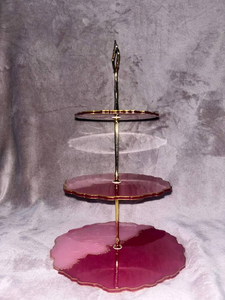 Elegante Soporte para Pastel de Resina Hecho a Mano y Ecológico con Diseño y Tamaño Personalizables para Bodas, Cumpleaños y Mesas de Postres - Product Image 2