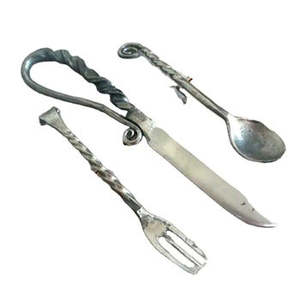 Juego de cubiertos de metal de alta calidad para cocina, comedor, restaurante, construcción duradera resistente a la corrosión - Product Image 1