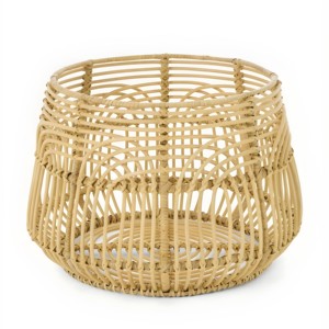 Cane <b>rattan</b> storage baskets rounded shape basket crafted by hand kitchen cabinet organization - Product Image 4