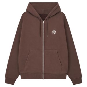 Ensemble décontracté pour homme : sweat à capuche zippé épais et pantalon de jogging en coton doux, style streetwear, couleur marron, ensemble de vêtements de sport tendance - Product Image 3