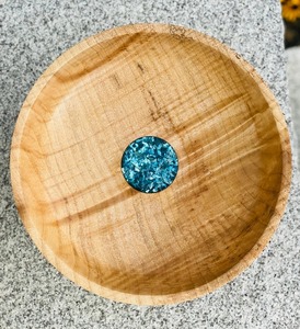 Bol en résine artisanal de haute qualité, plateau à riz fait main, vaisselle de cuisine en bois poli pour soupes et nouilles - Product Image 1