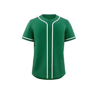 Camiseta de béisbol de alta calidad personalizada en color, 100% poliéster, uniforme de equipo, material sólido, en venta. - Product Image 1