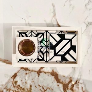 Juego de Quemadores de Incienso Geométricos de Madera, Porta Incienso Blanco y Negro, Difusor de Aromaterapia para Decoración del Hogar - Product Image 1