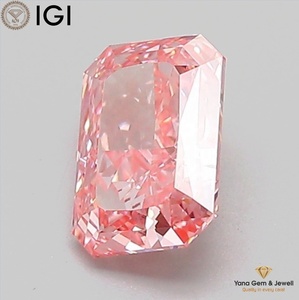 เพชร CVD คุณภาพพรีเมียม ขนาด 1.00 กะรัต สีชมพูสดใส ระดับความสะอาด VS1 รูปทรงเรเดียนท์ พร้อมใบรับรอง IGI สำหรับแหวน - Product Image 3