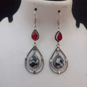 Pendentif en argent sterling 925 plaqué or 18 carats avec garnet jaspe buffle serti clos, fait main, cadeau pour femme, anniversaire - Product Image 2