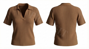 Polo de Manga Corta con Cuello en V, Personalizado, de Tela Suave, Transpirable y Cómoda, con Estampado Personalizado, Unisex - Product Image 3