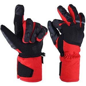 Guantes de Motocross para Motocicleta, de Cuero, Impermeables, Antideslizantes, Dedos Completos, Deportes al Aire Libre, Unisex, Transpirables - Product Image 1